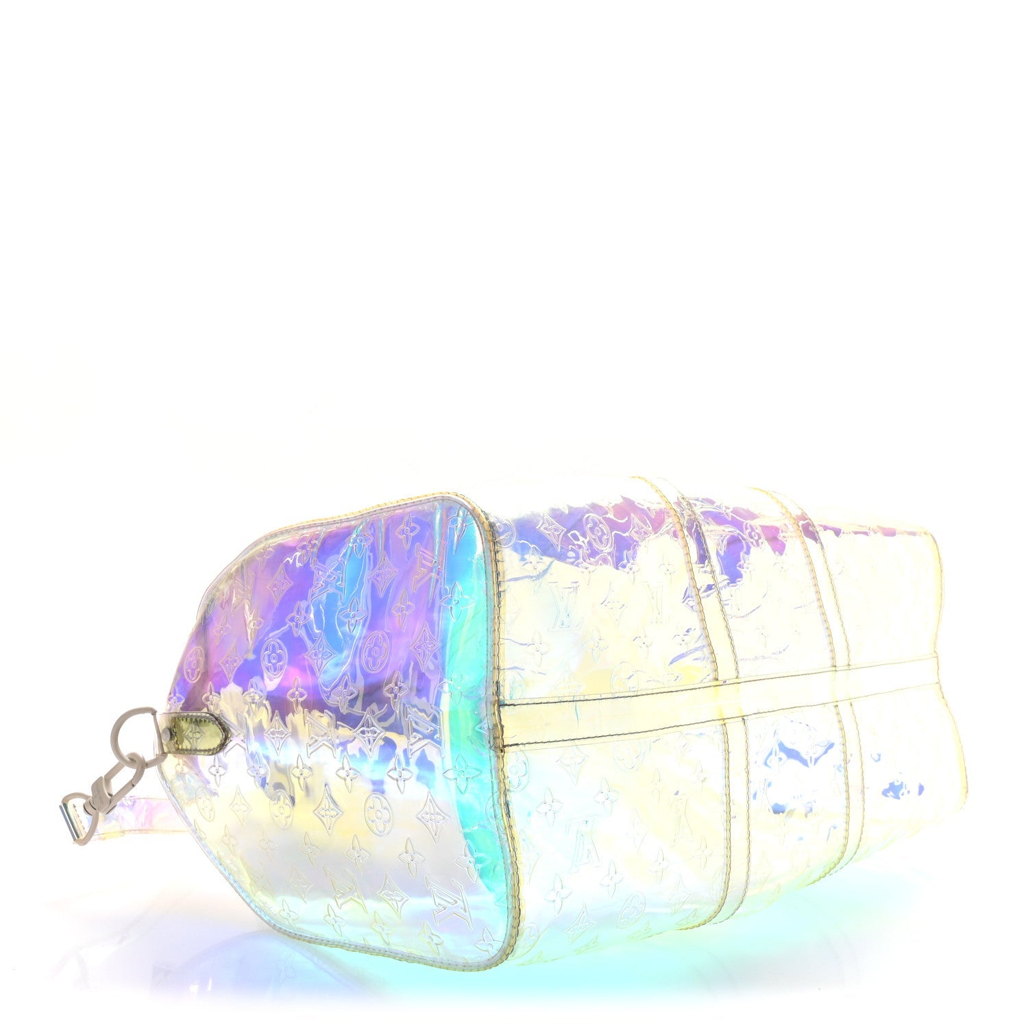 PVC MONOGRAM KEEPALL BANDOULIERE 50 IRIDESCENT PRISM