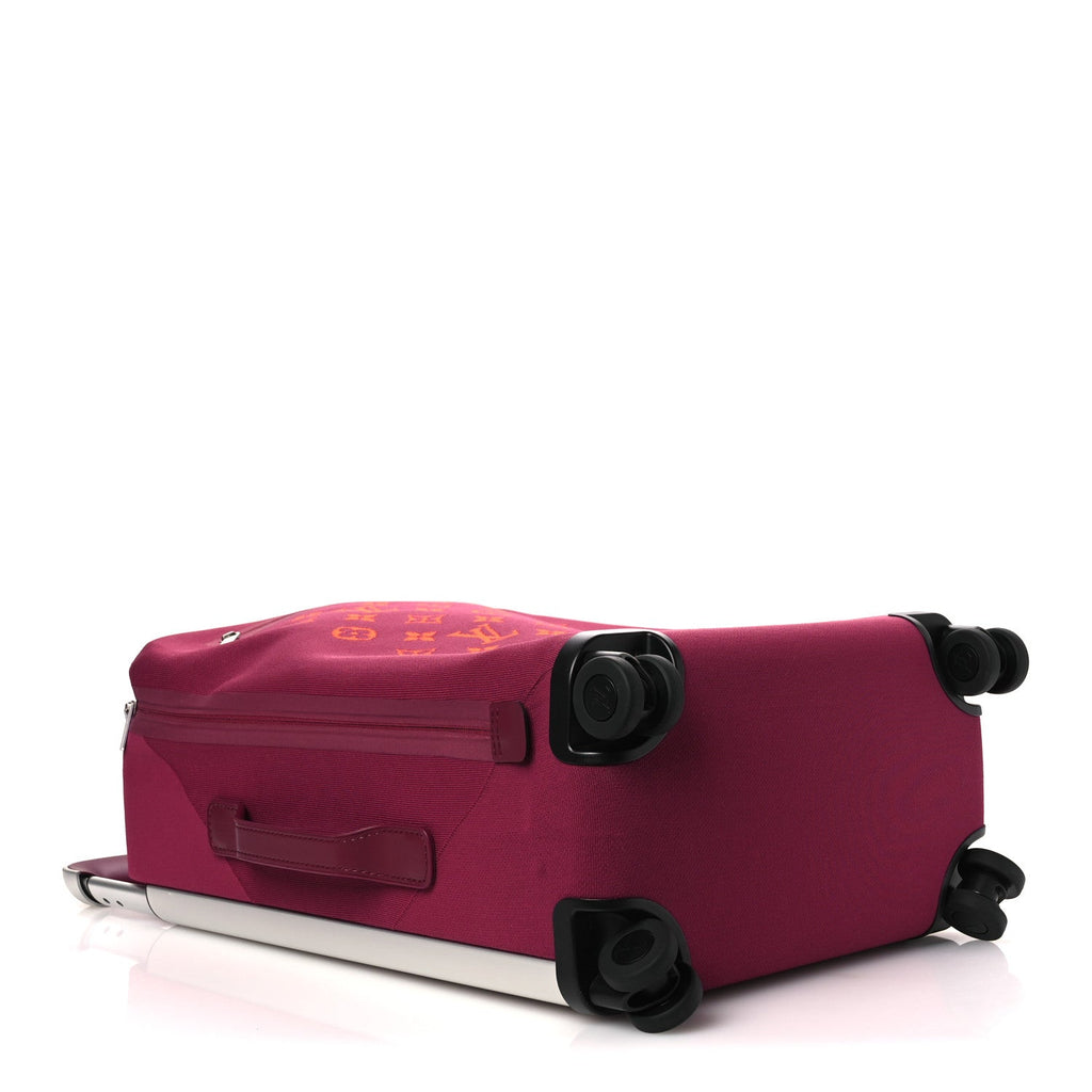 KNIT MONOGRAM HORIZON SOFT 55 SUITCASE FUCHSIA