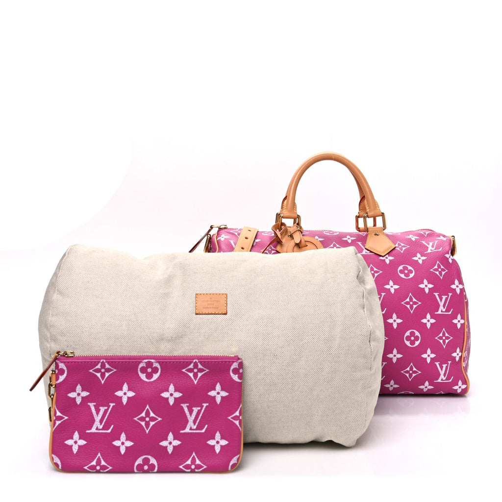 CALFSKIN MONOGRAM SPEEDY P9 BANDOULIERE 40 AGATE