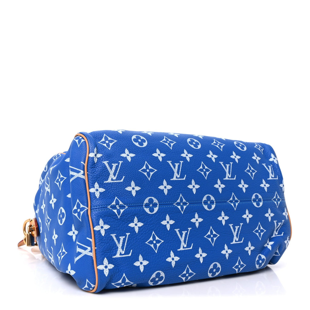 Calfskin Monogram Speedy P9 Bandouliere 40 Blue