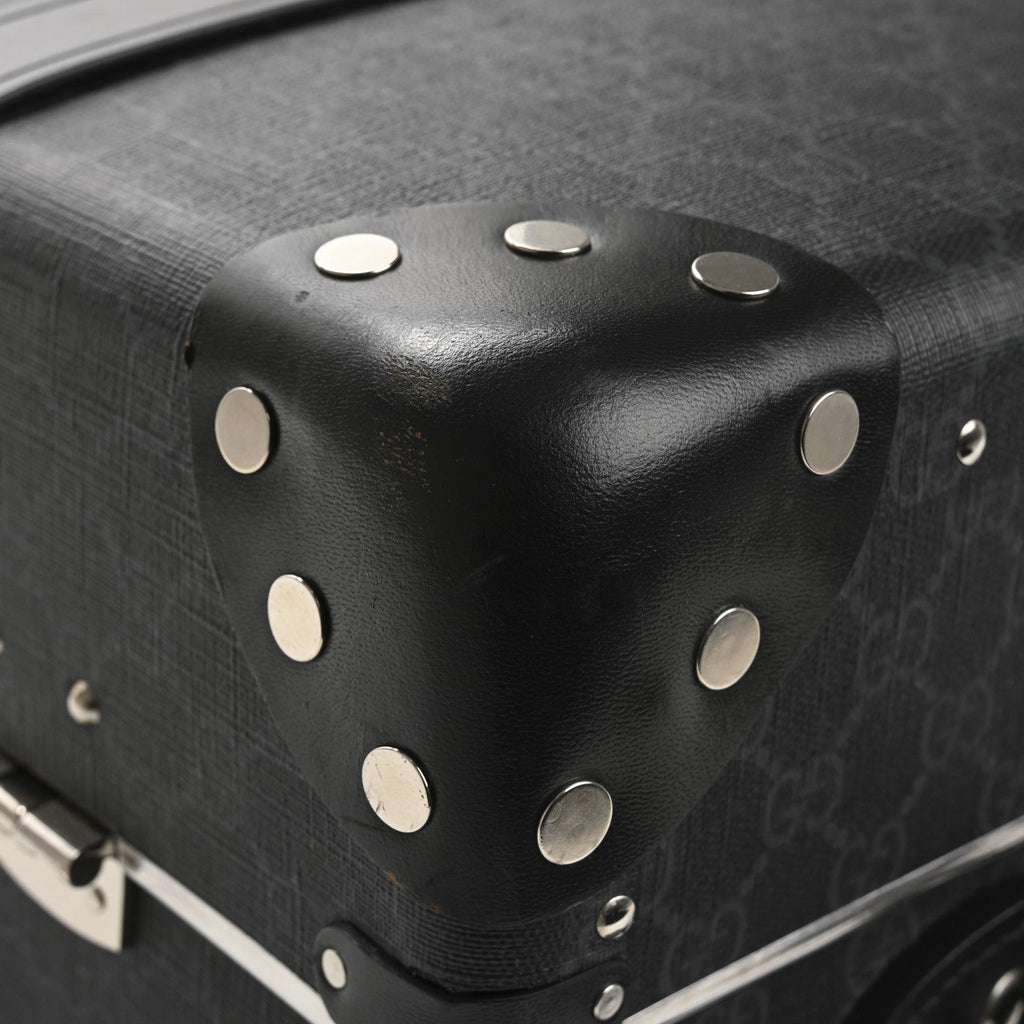 GG Supreme Monogram Globe-Trotter Carry-On Black