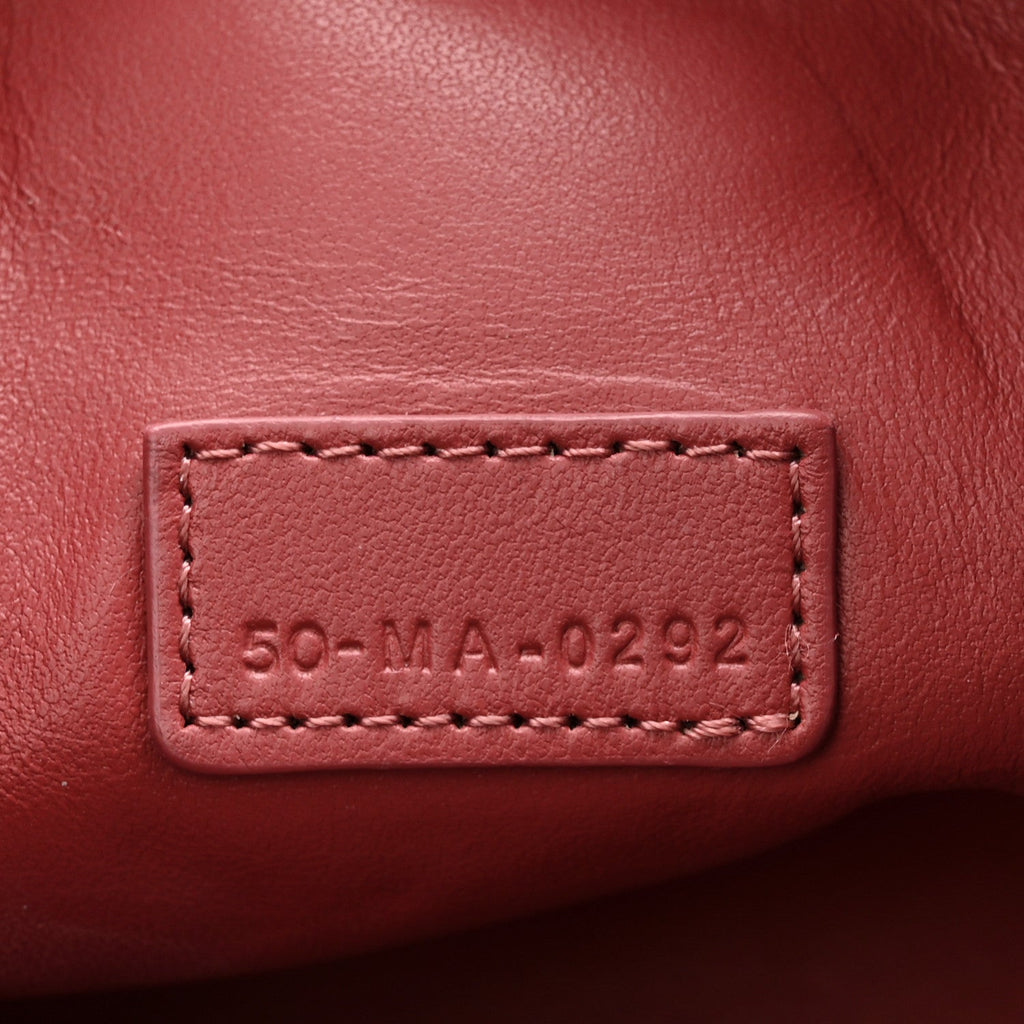 CALFSKIN MACROCANNAGE MEDIUM DIORTRAVEL NOMAD POUCH RUST