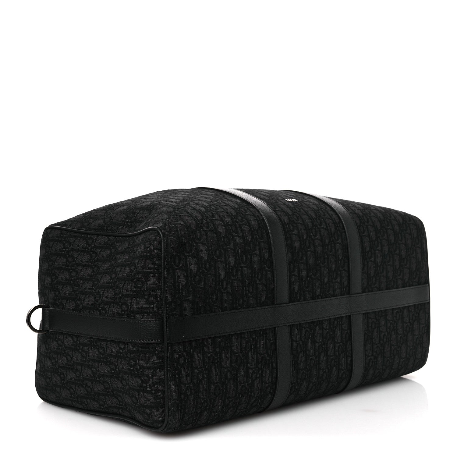 OBLIQUE JACQUARD GRAINED CALFSKIN LINGOT 50 BLACK