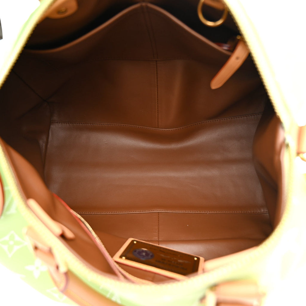 Calfskin Monogram Speedy P9 Bandouliere 40 Frozen Lime