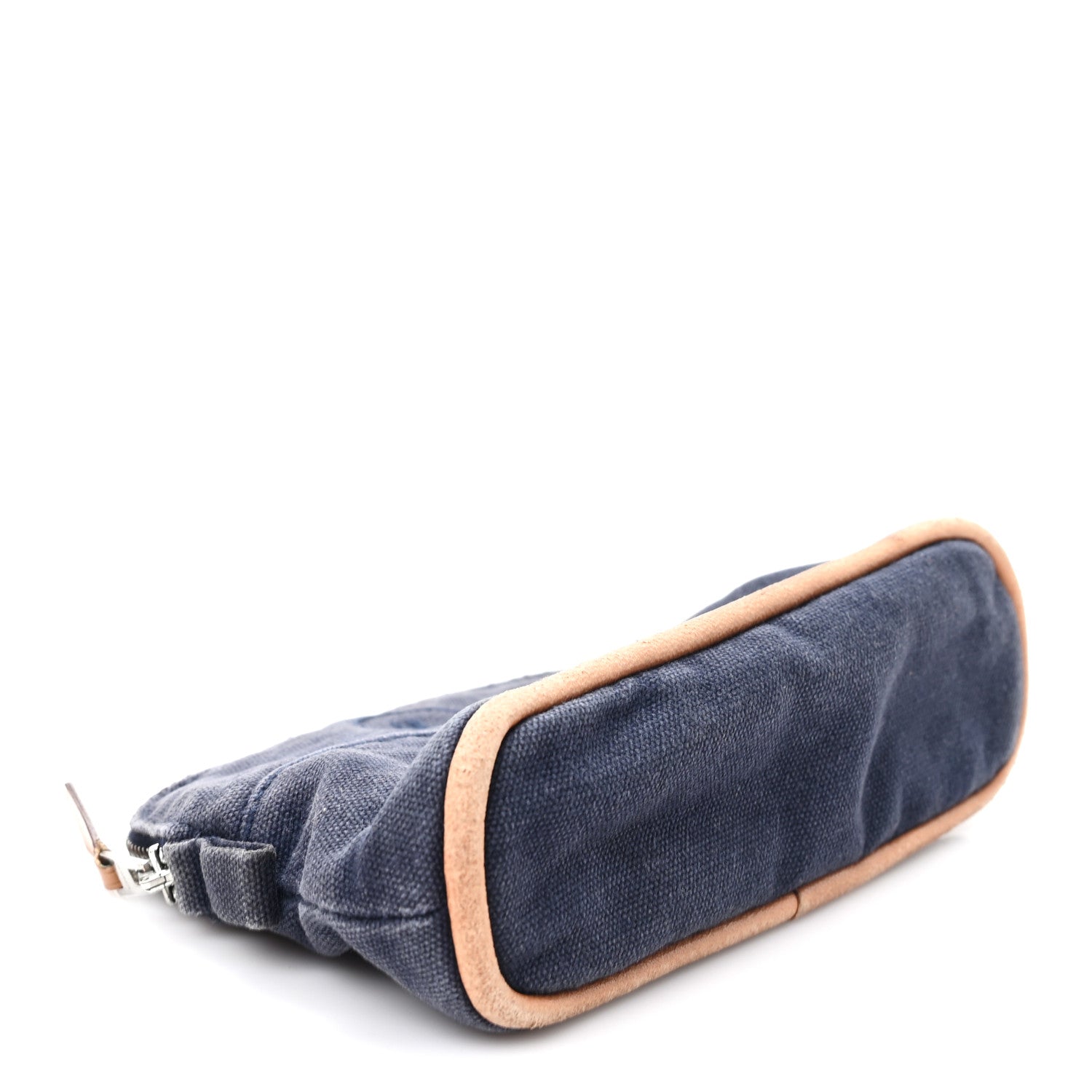 COTTON CANVAS BOCOTTON CANVAS MINI MINI BOLIDE TRAVEL COSMETIC POUCH BLACK