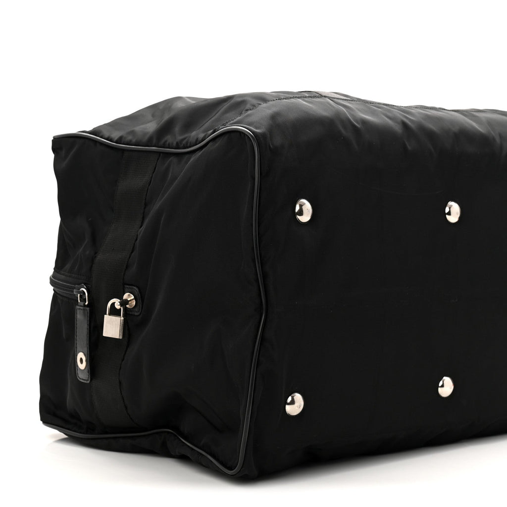 Tessuto Nylon Saffiano Carry On Travel Bag Black