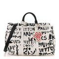 COWHIDE DAMIER LV DYNASTY KEEPALL BANDOULIERE 50 WHITE BLACK