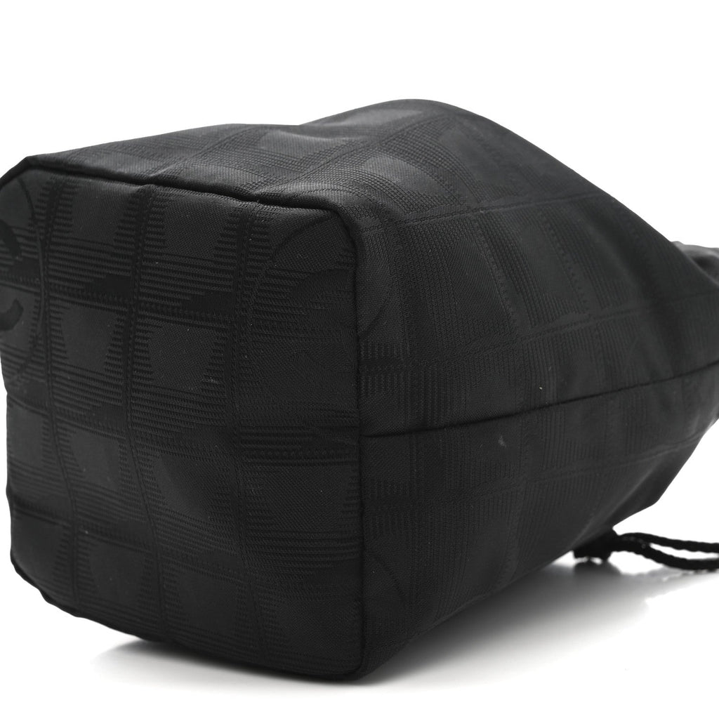 NYLON TRAVEL DRAWSTRING BAG BLACK