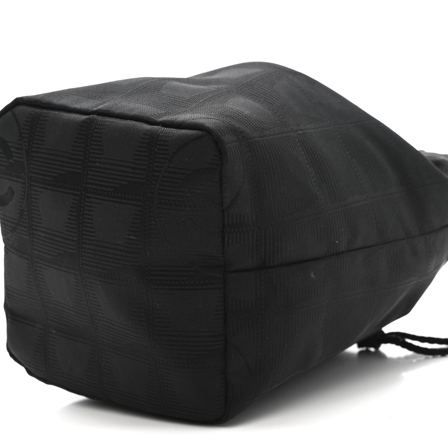 NYLON TRAVEL DRAWSTRING BAG BLACK