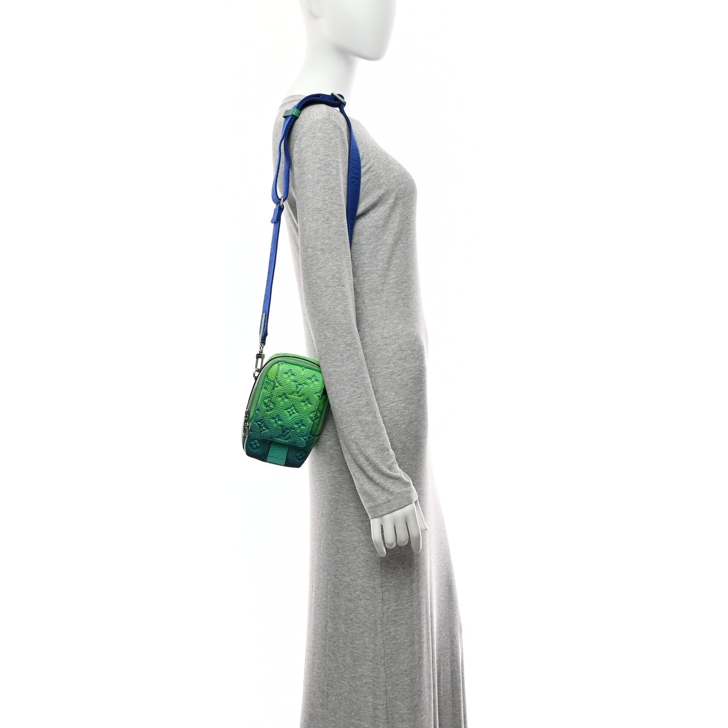 Taurillon Illusion Double Phone Case Bleu Vert
