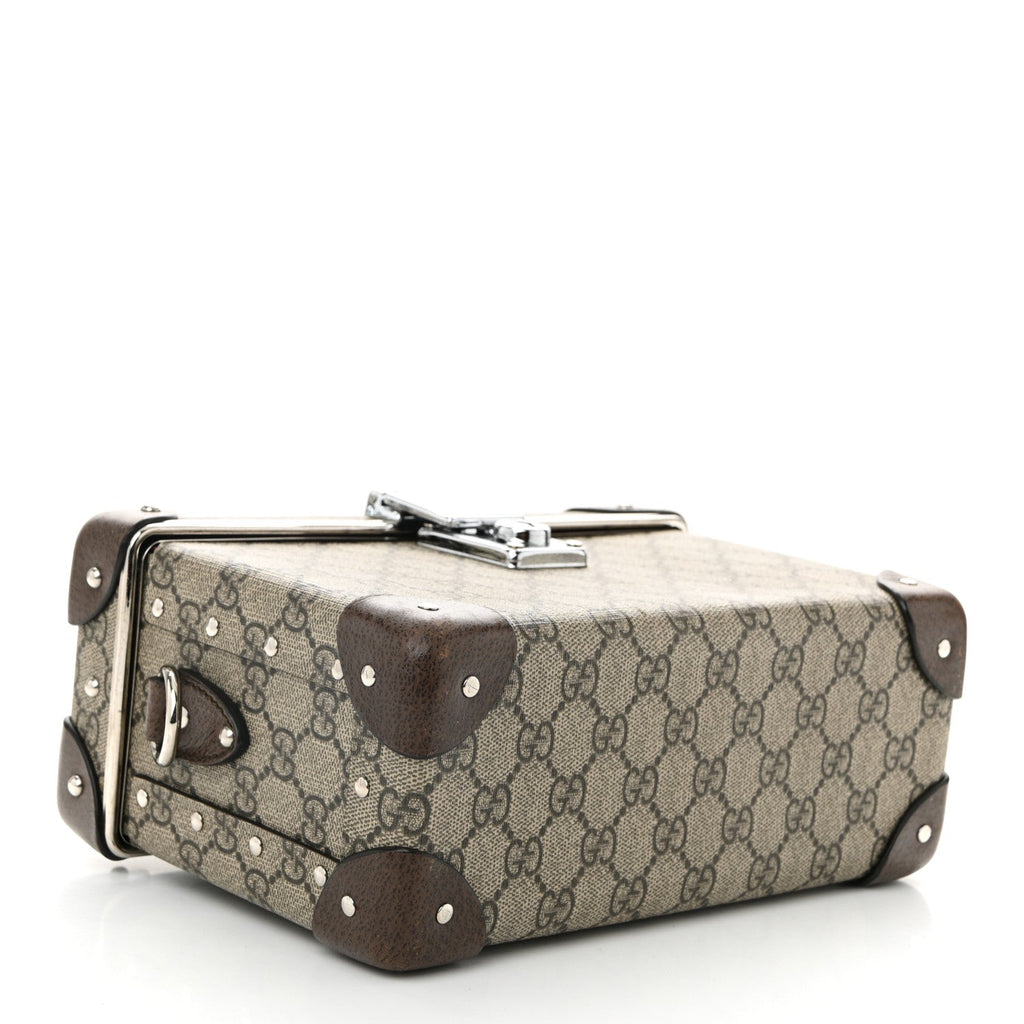 GG Supreme Monogram Globe-Trotter Beauty Case Brown