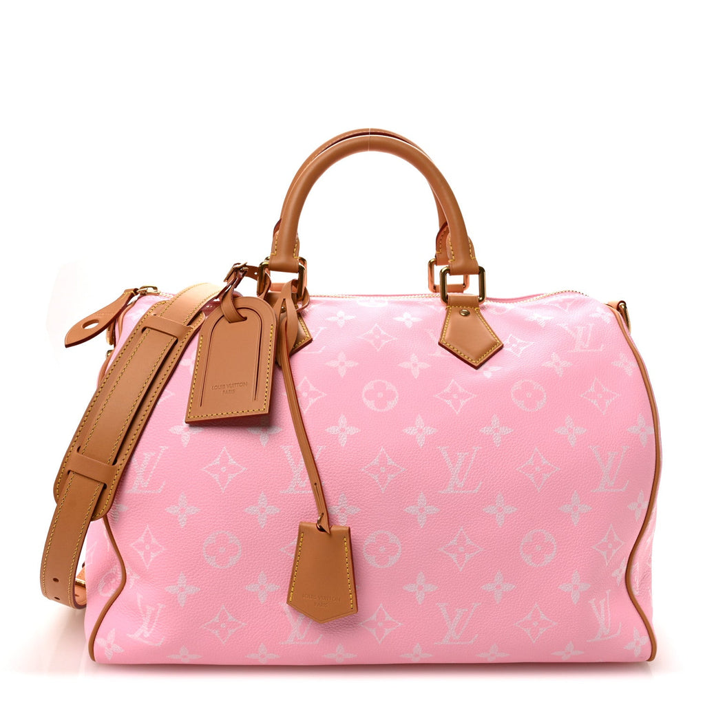 Calfskin Monogram Speedy P9 Bandouliere 40 Candy