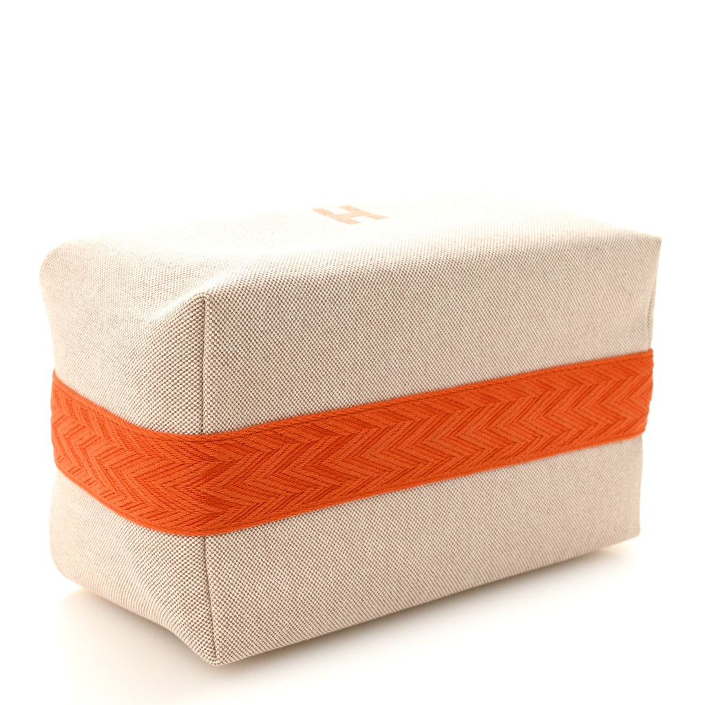 CANVAS LARGE BRIDE-A-BRAC POUCH NATURAL ORANGE