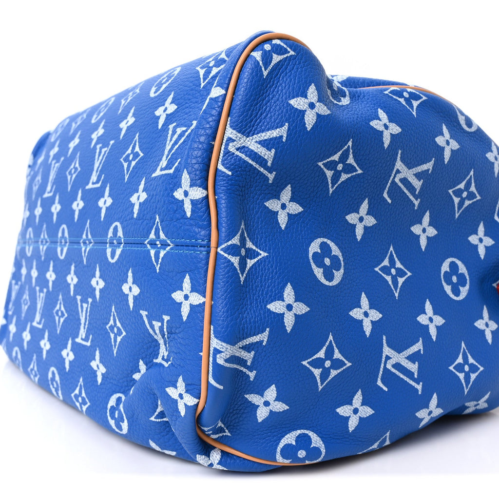 Calfskin Monogram Speedy P9 Bandouliere 40 Blue