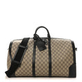 GG Supreme Monogram Selleria Calfskin Large Duffle Beige Ebony Black