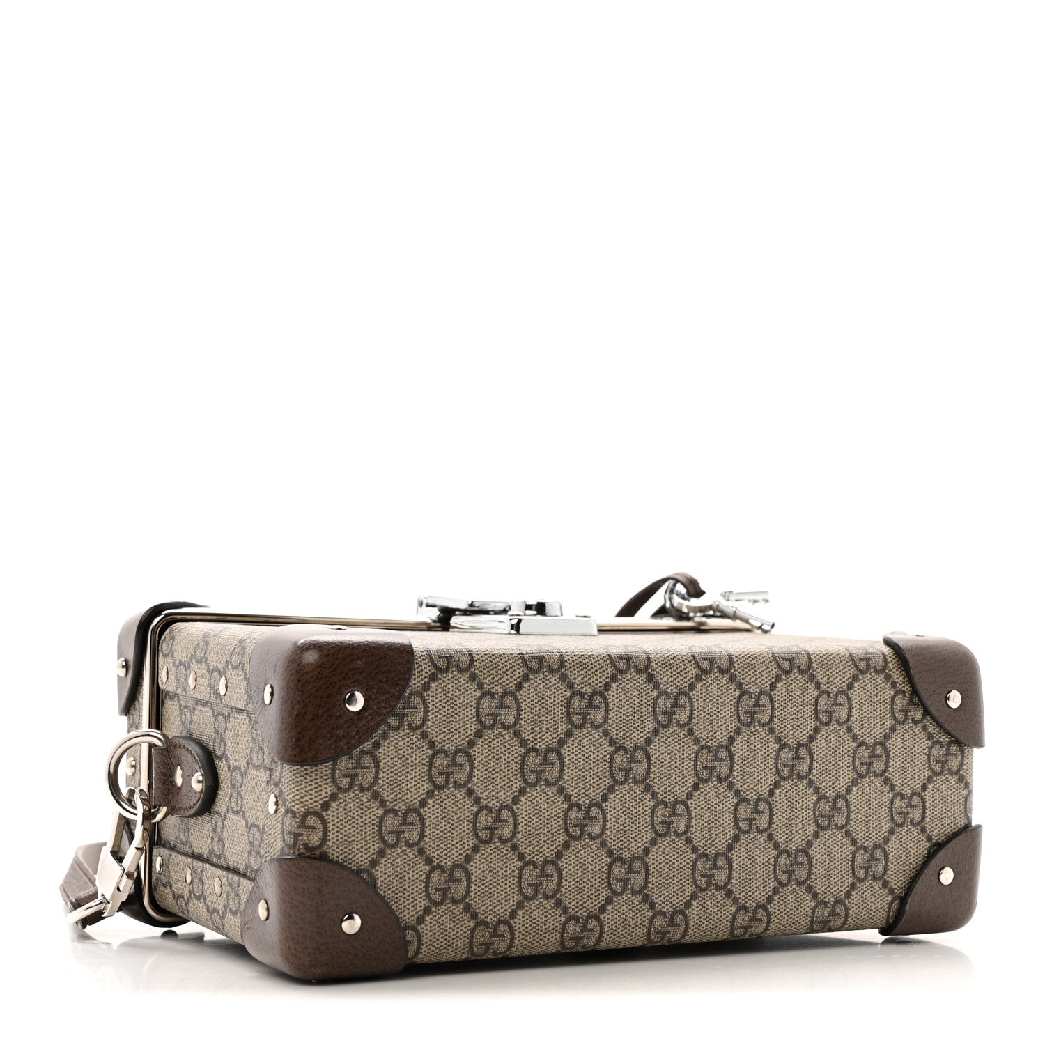 GG Supreme Monogram Globe-Trotter Beauty Case Brown