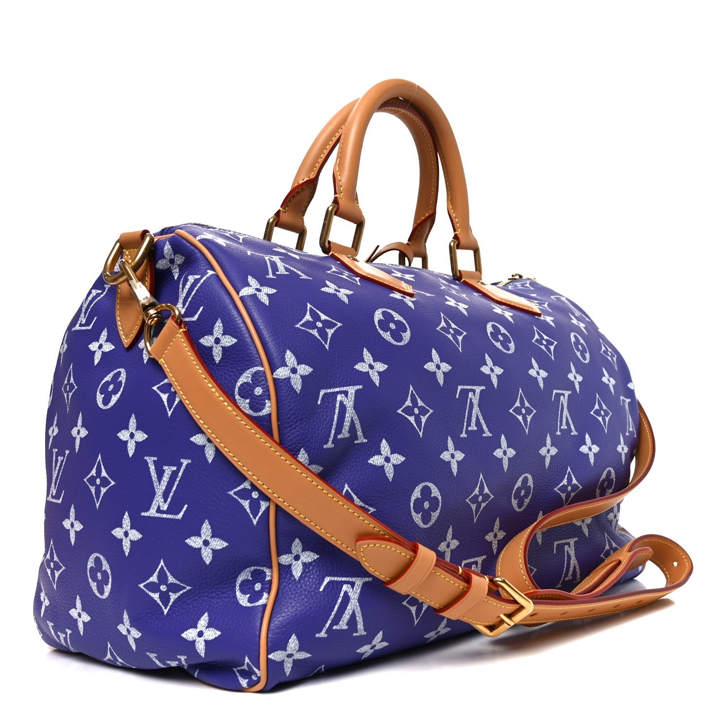 Calfskin Monogram Speedy P9 Bandouliere 40 Amethyst