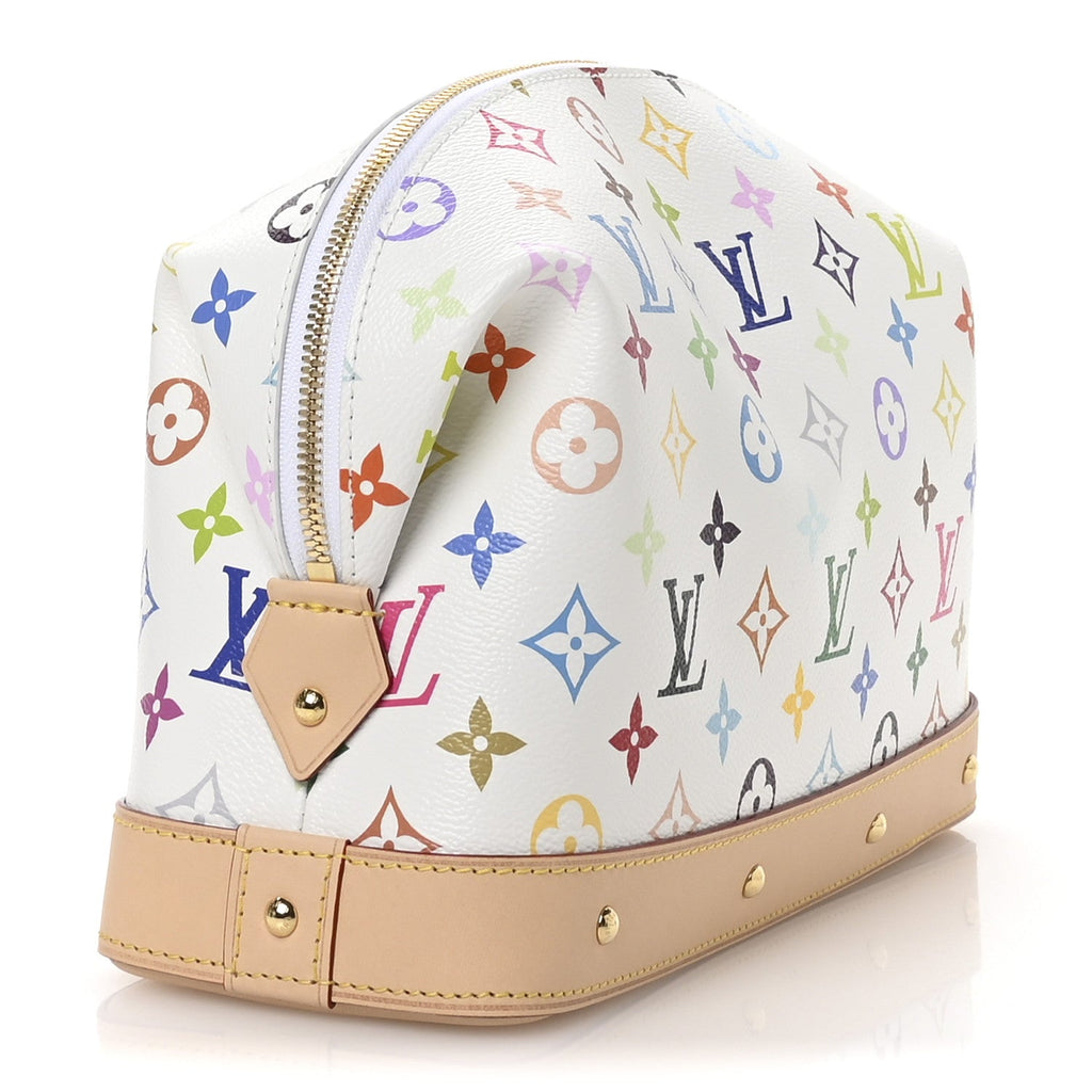 LV x TM Monogram Multicolor Cosmetic Pouch GM White
