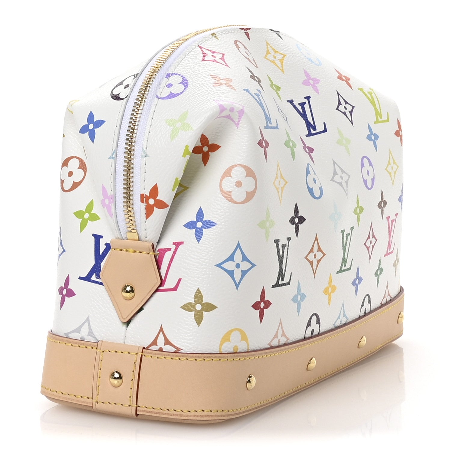 LV x TM Monogram Multicolor Cosmetic Pouch GM White