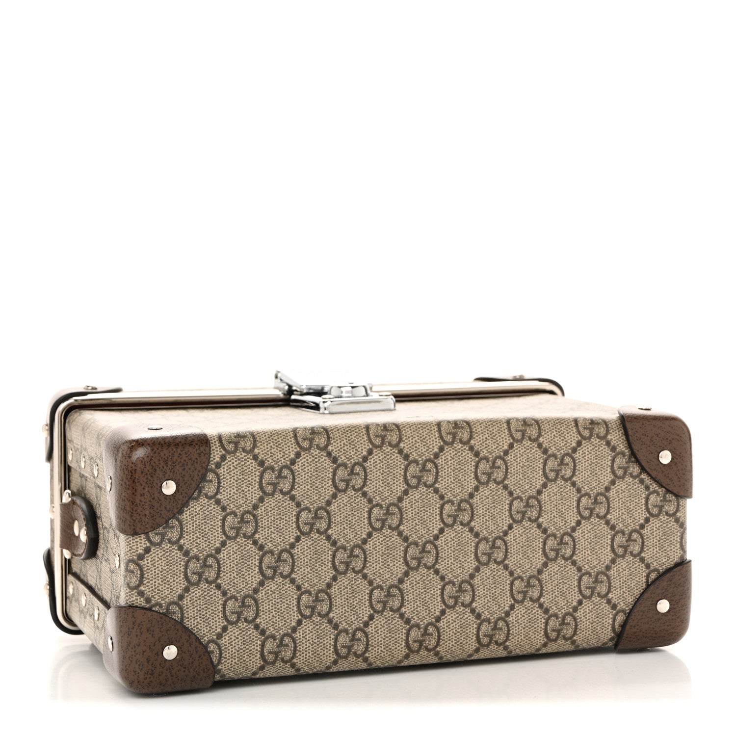 GG Supreme Monogram Globe-Trotter Beauty Case Brown