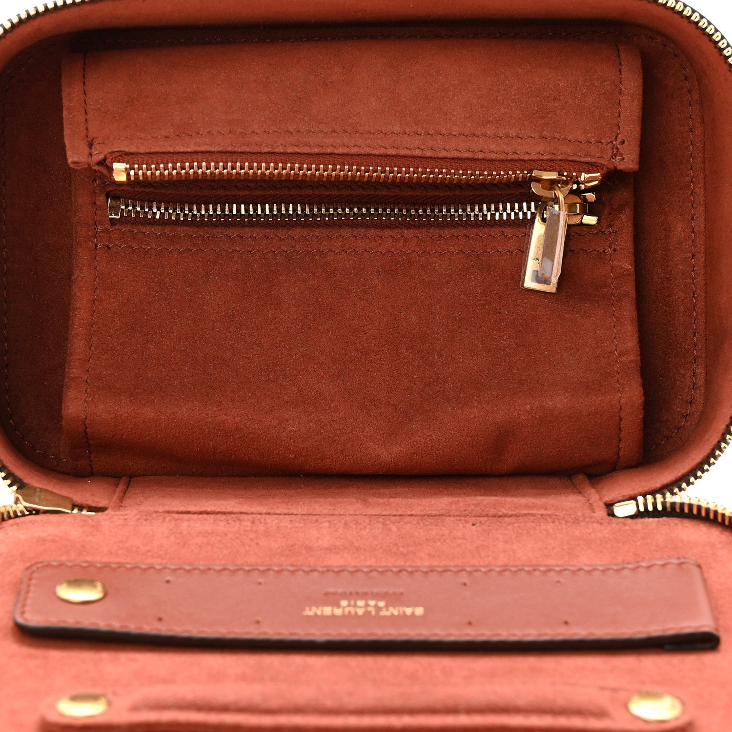 CANVAS LE MONOGRAMME SMALL JEWELRY CASE CHESTNUT