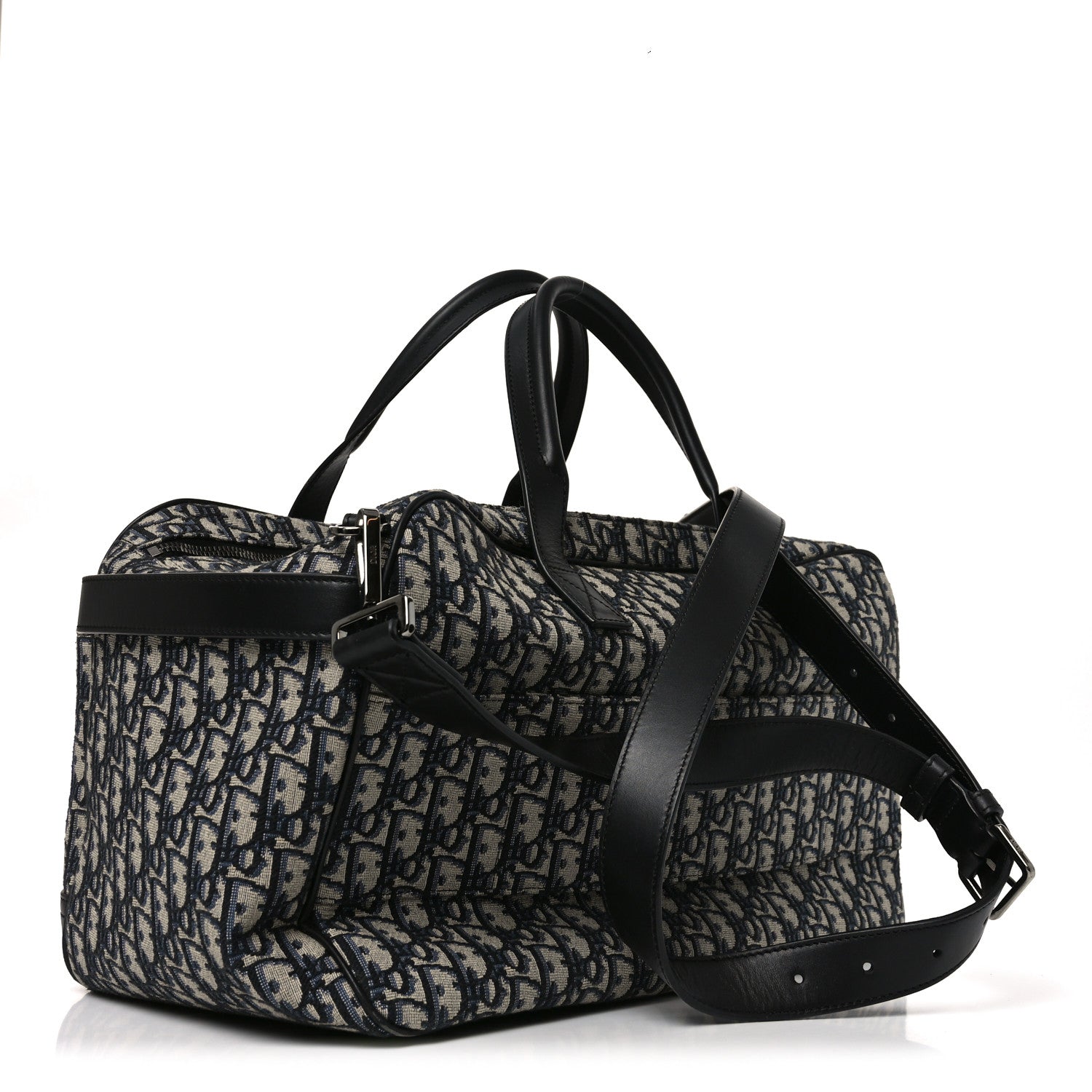 OBLIQUE CALFSKIN HIT THE ROAD PET CARRIER BLUE