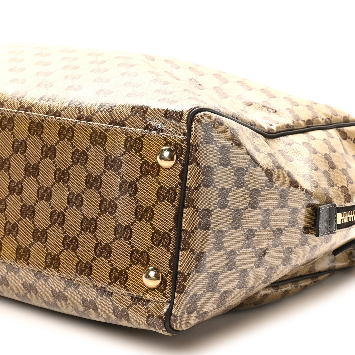 Crystal Monogram Large Carry On Duffle Bag Dark Brown