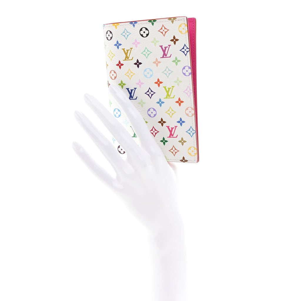 LV X TM Monogram Multicolor Passport Cover White