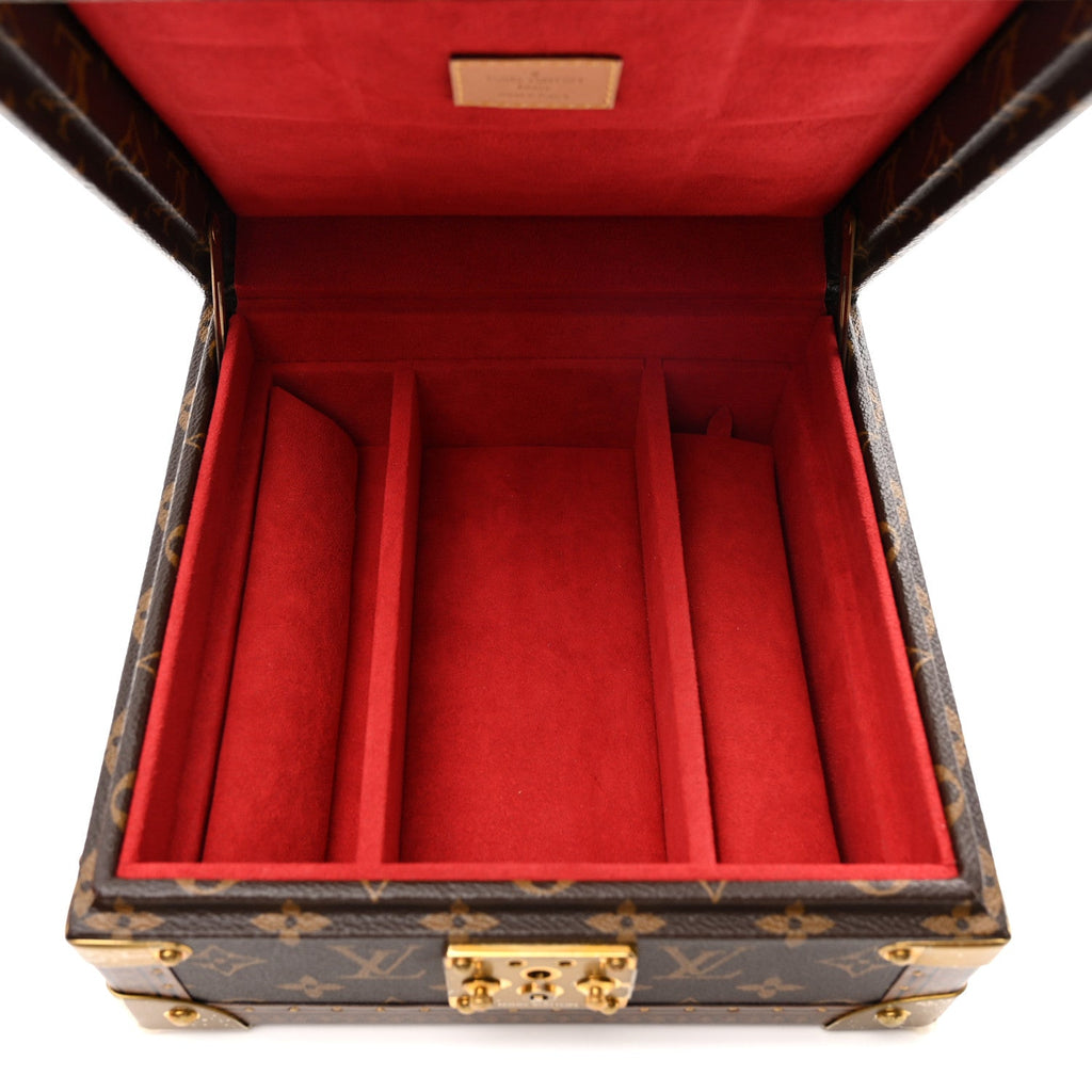 MONOGRAM JEWELRY BOX RED