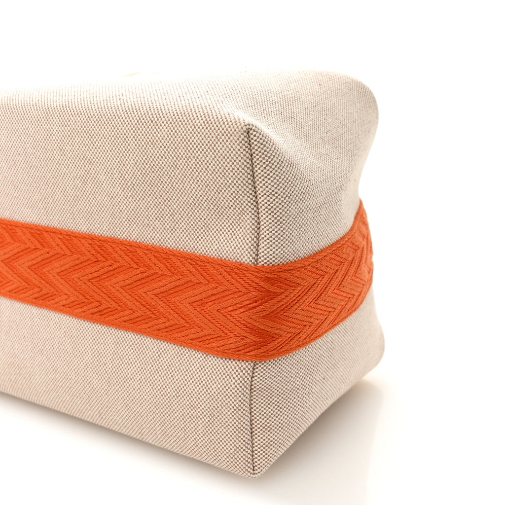 CANVAS LARGE BRIDE-A-BRAC POUCH NATURAL ORANGE