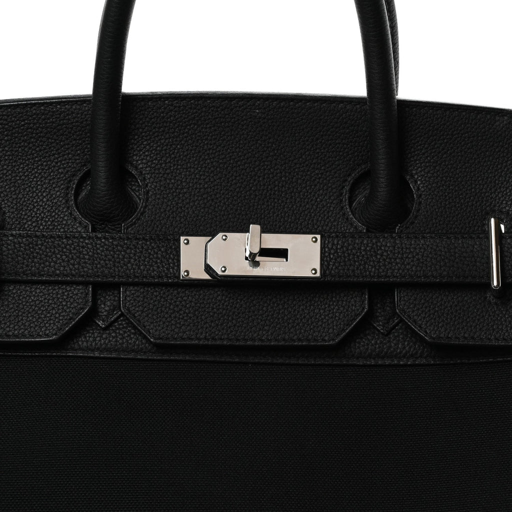 Togo Toile HAC Travel Birkin 40 Black