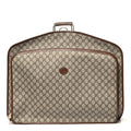 GG Supreme Monogram Azalea Calfskin Retro Interlocking G Hanger Garment Bag Beige Ebony Brown Sugar