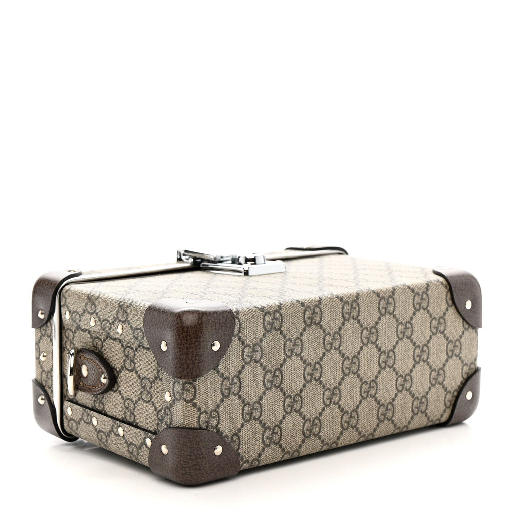 GG SUPREME MONOGRAM GLOBE-TROTTER BEAUTY CASE BROWN