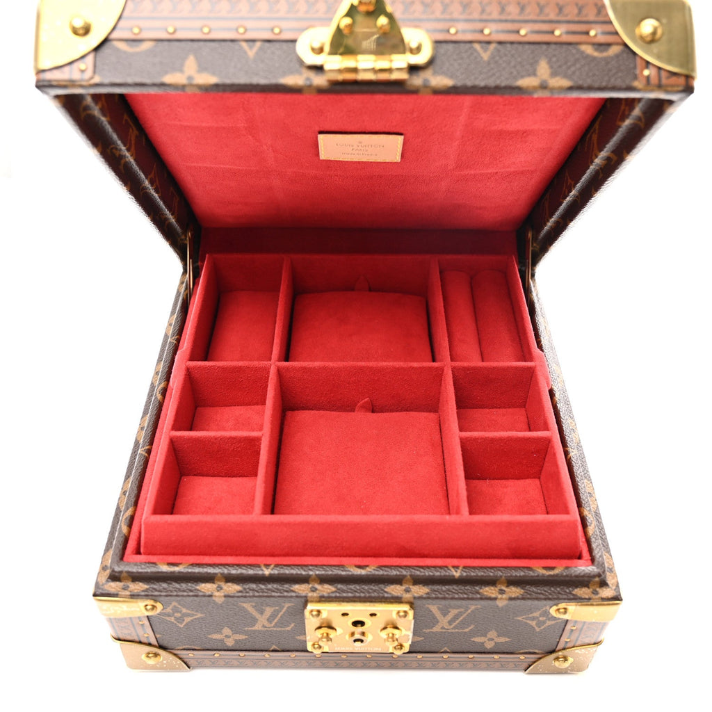 MONOGRAM JEWELRY BOX RED