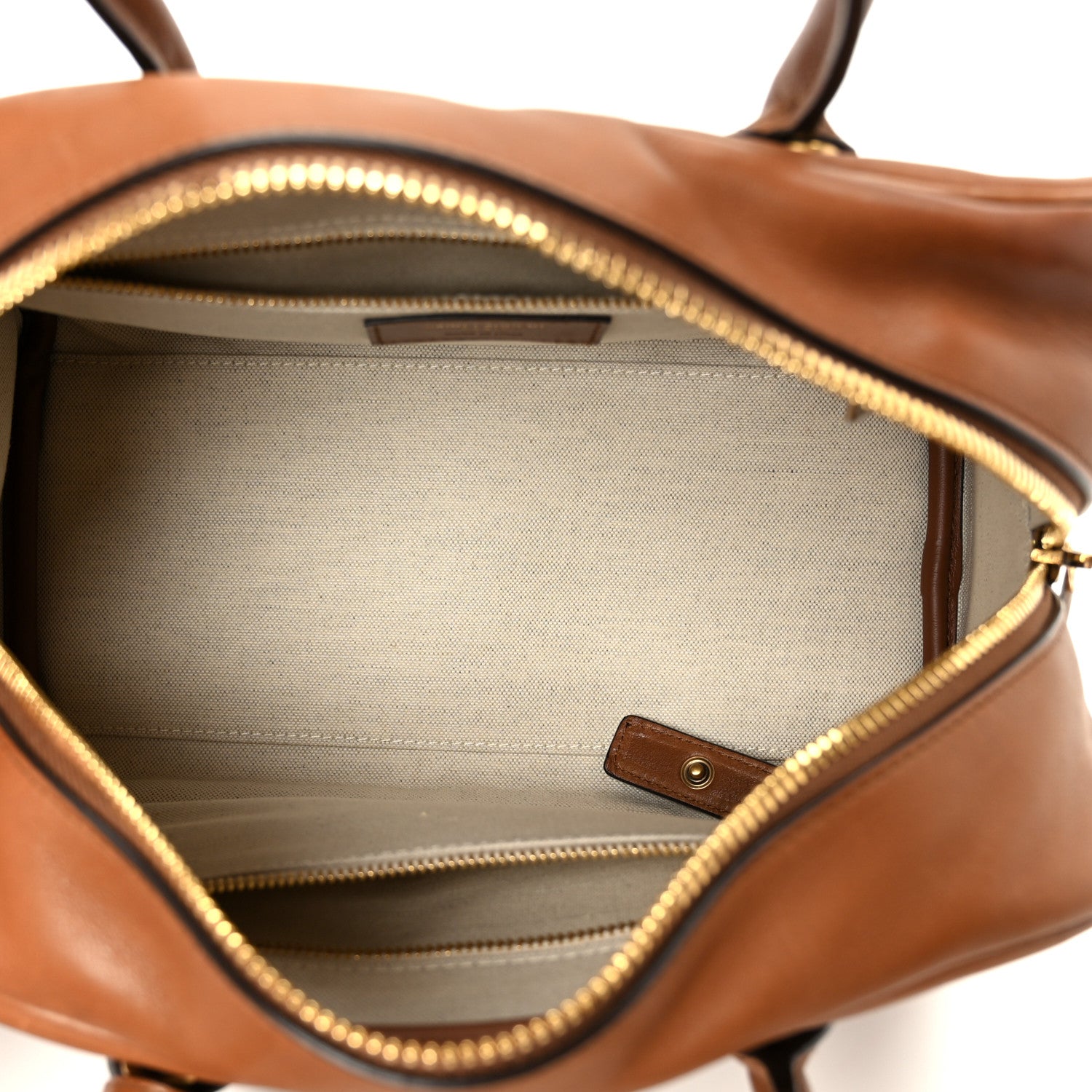 CALFSKIN SMALL SAC DE JOUR BOSTON HANDLE TOASTED BROWN