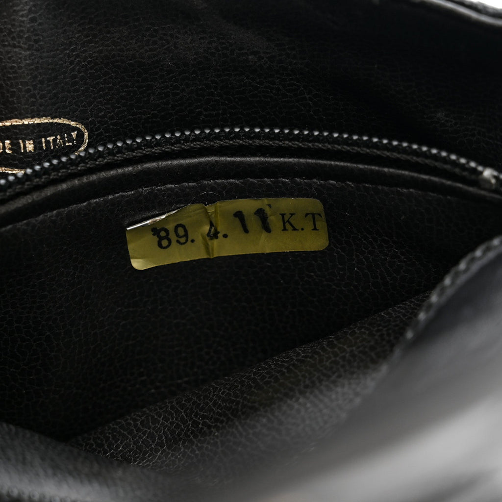 PATENT FLAP WAIST BELT BAG BLACK
