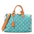 Calfskin Monogram Speedy P9 Bandouliere 40 Turquoise