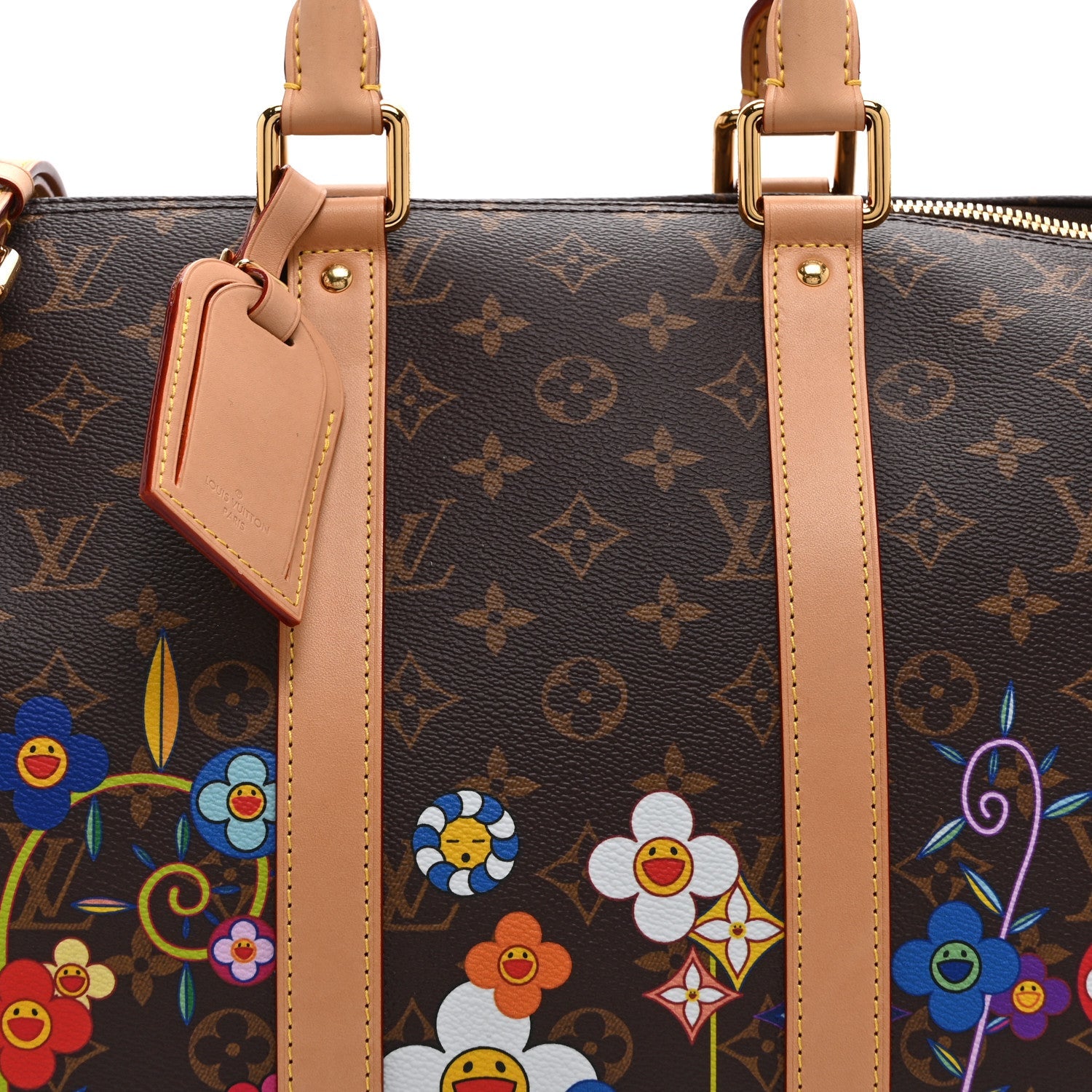 LV X TM MONOGRAM FLOWERS KEEPALL BANDOULIERE 45
