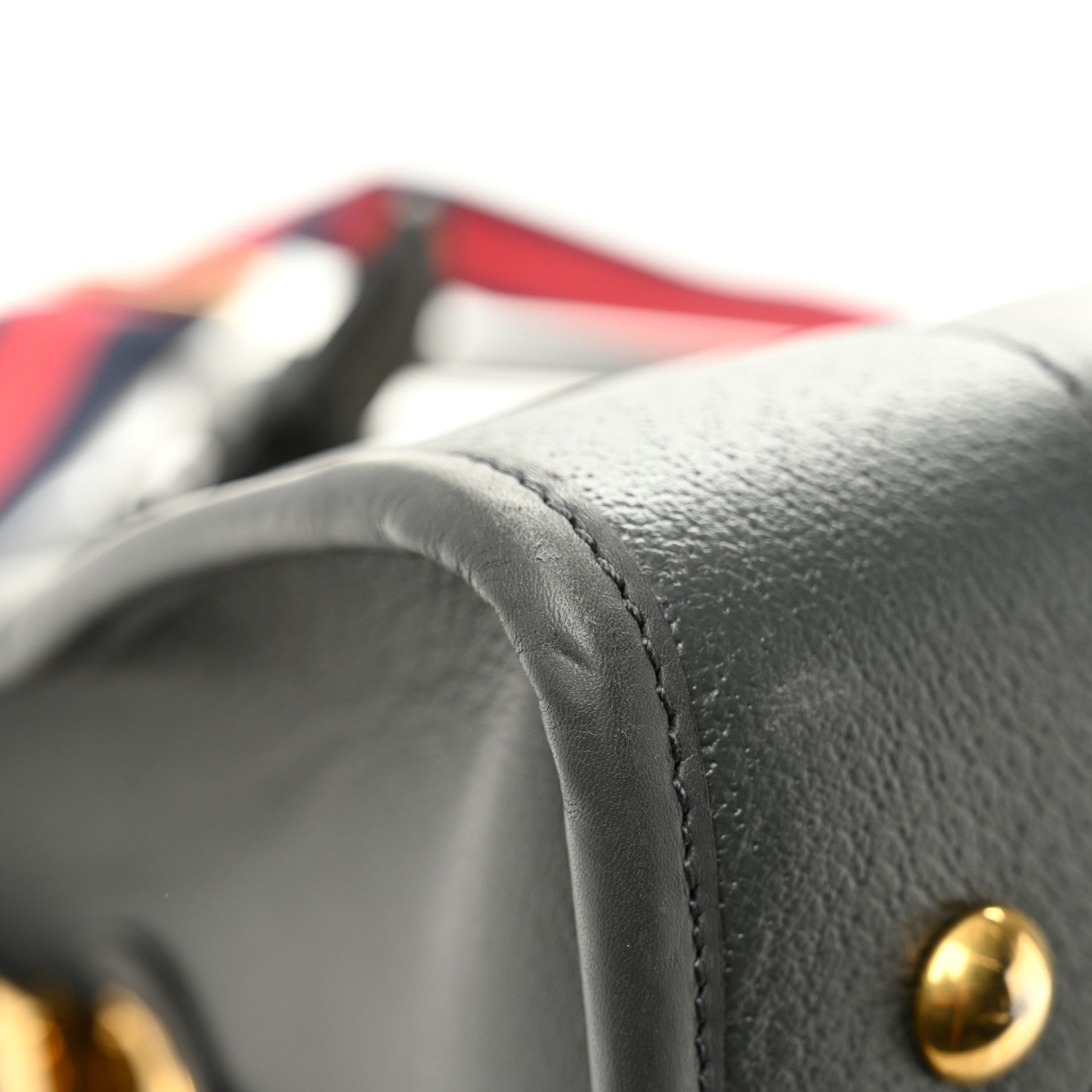 Koi Calfskin XL Bauletto Duffle Top Handle Bag Grey