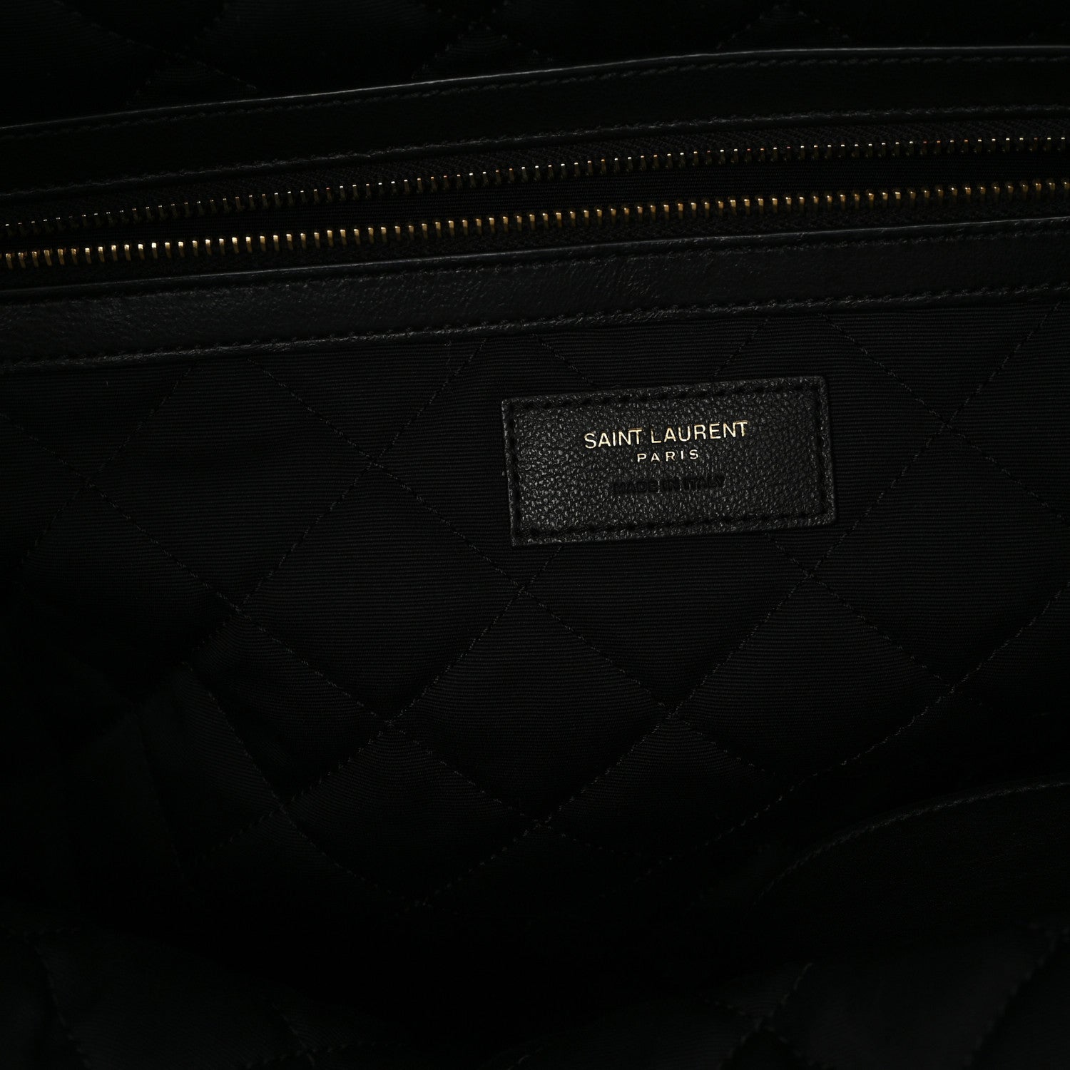 Calfskin Quilted ES Giant Travel Bag Black