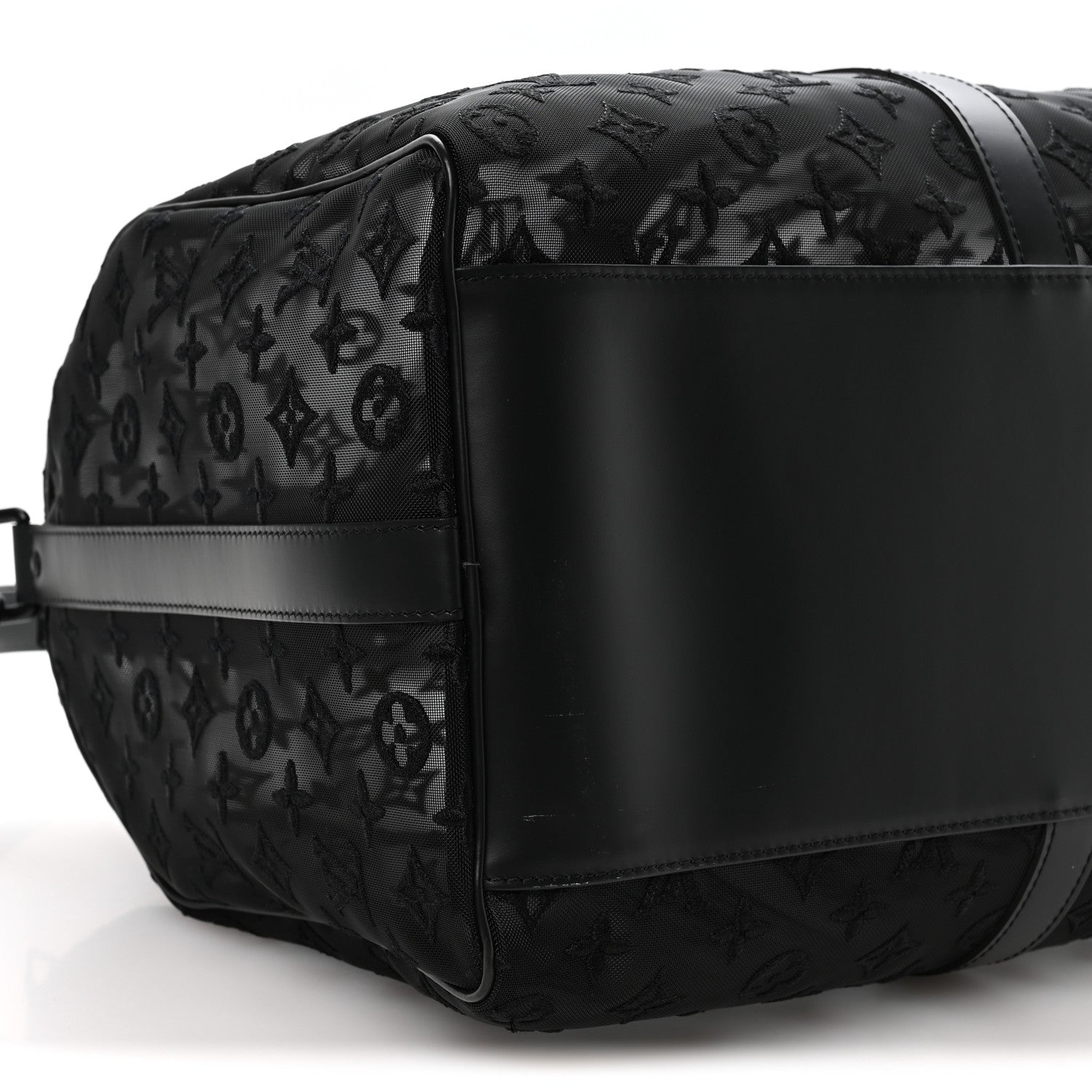 MONOGRAM SEE THROUGH KEEPALL BANDOULIERE 50 BLACK
