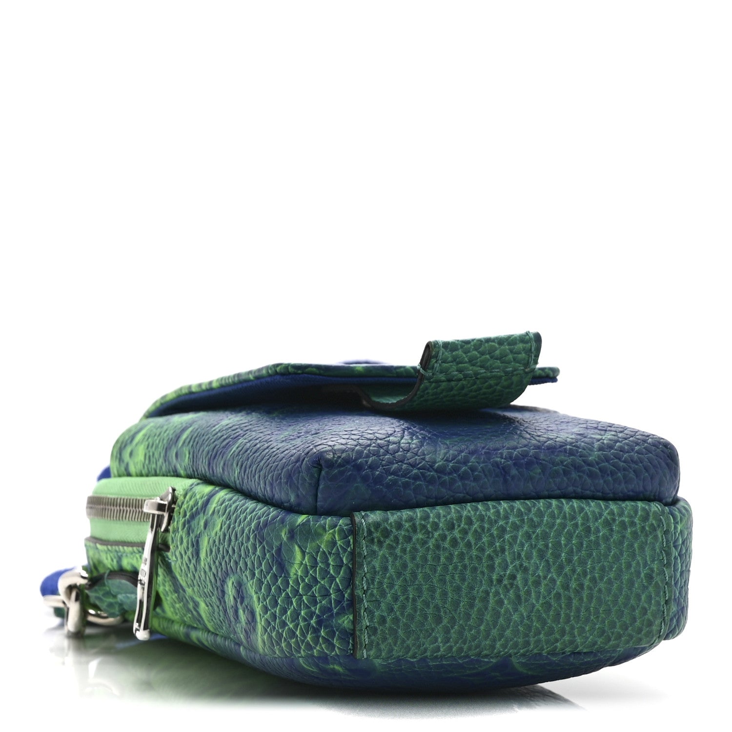 Taurillon Illusion Double Phone Case Bleu Vert