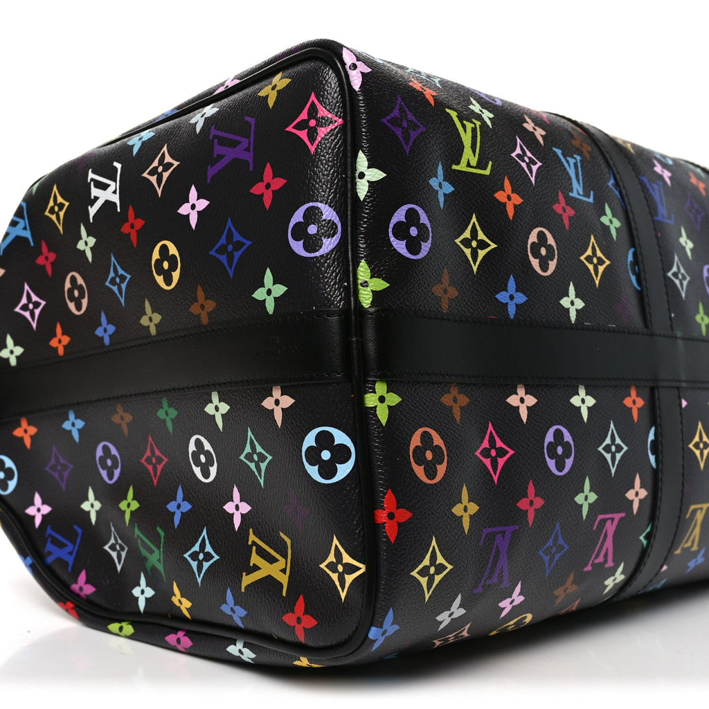 LV X TM MONOGRAM MULTICOLOR KEEPALL BANDOULIERE 50 BLACK