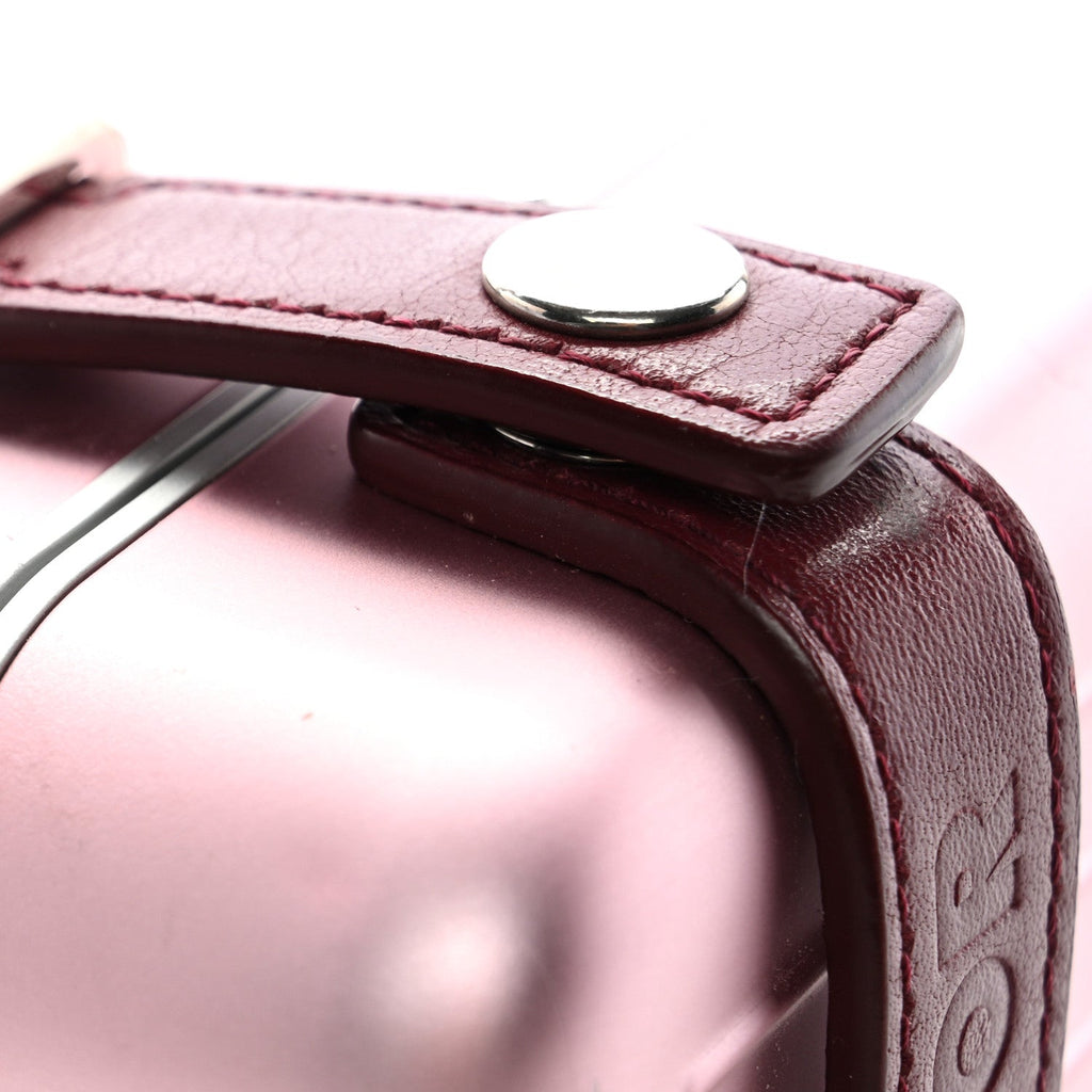 X RIMOWA Aluminum Personal Clutch On Strap Rose
