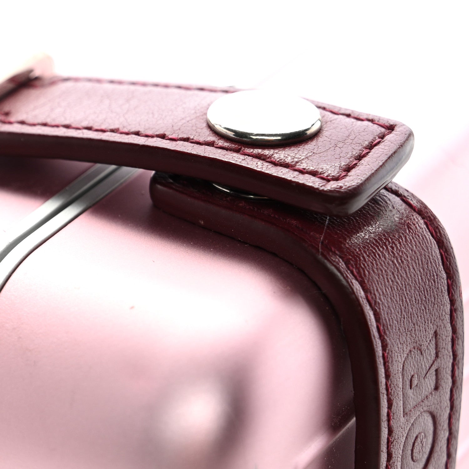 X RIMOWA Aluminum Personal Clutch On Strap Rose