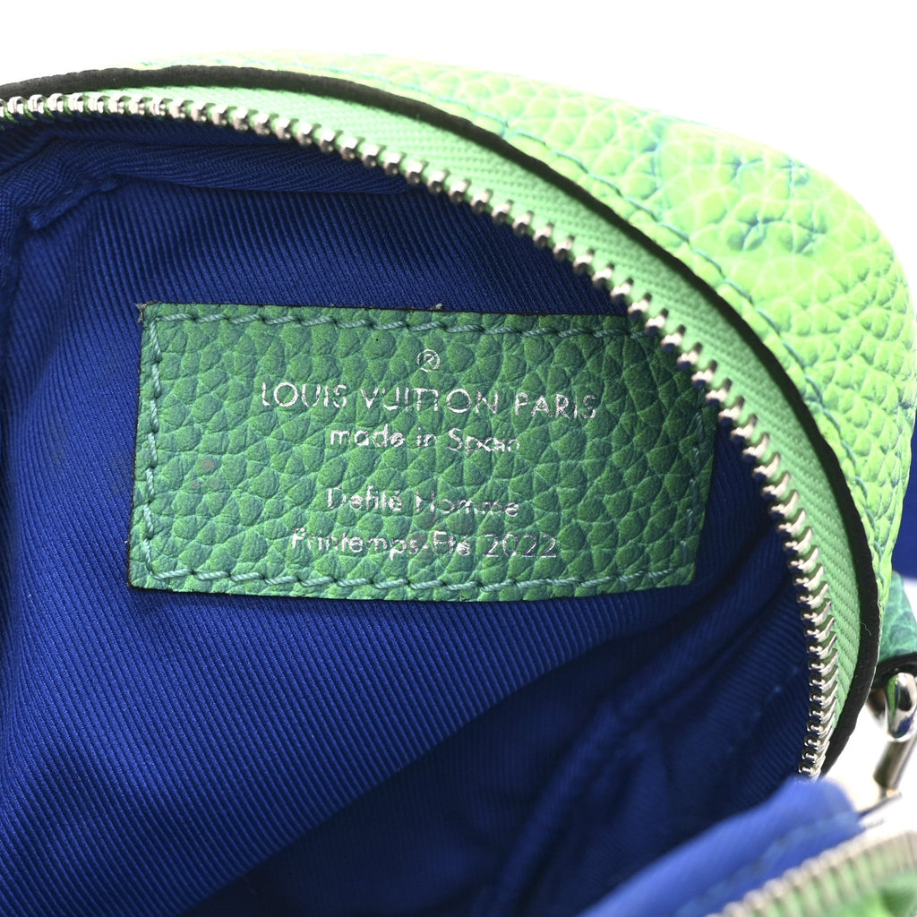 Taurillon Illusion Double Phone Case Bleu Vert