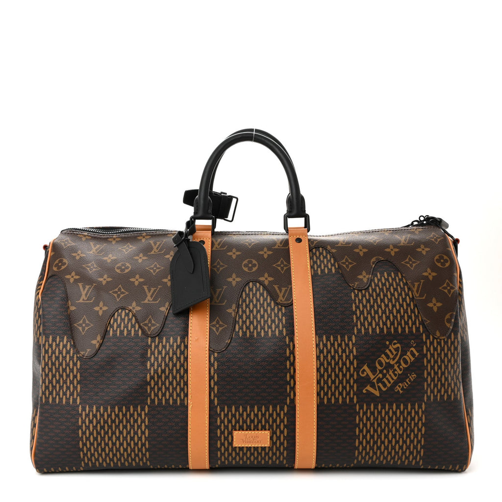 x Nigo Giant Damier Ebene Monogram Keepall Bandouliere 50