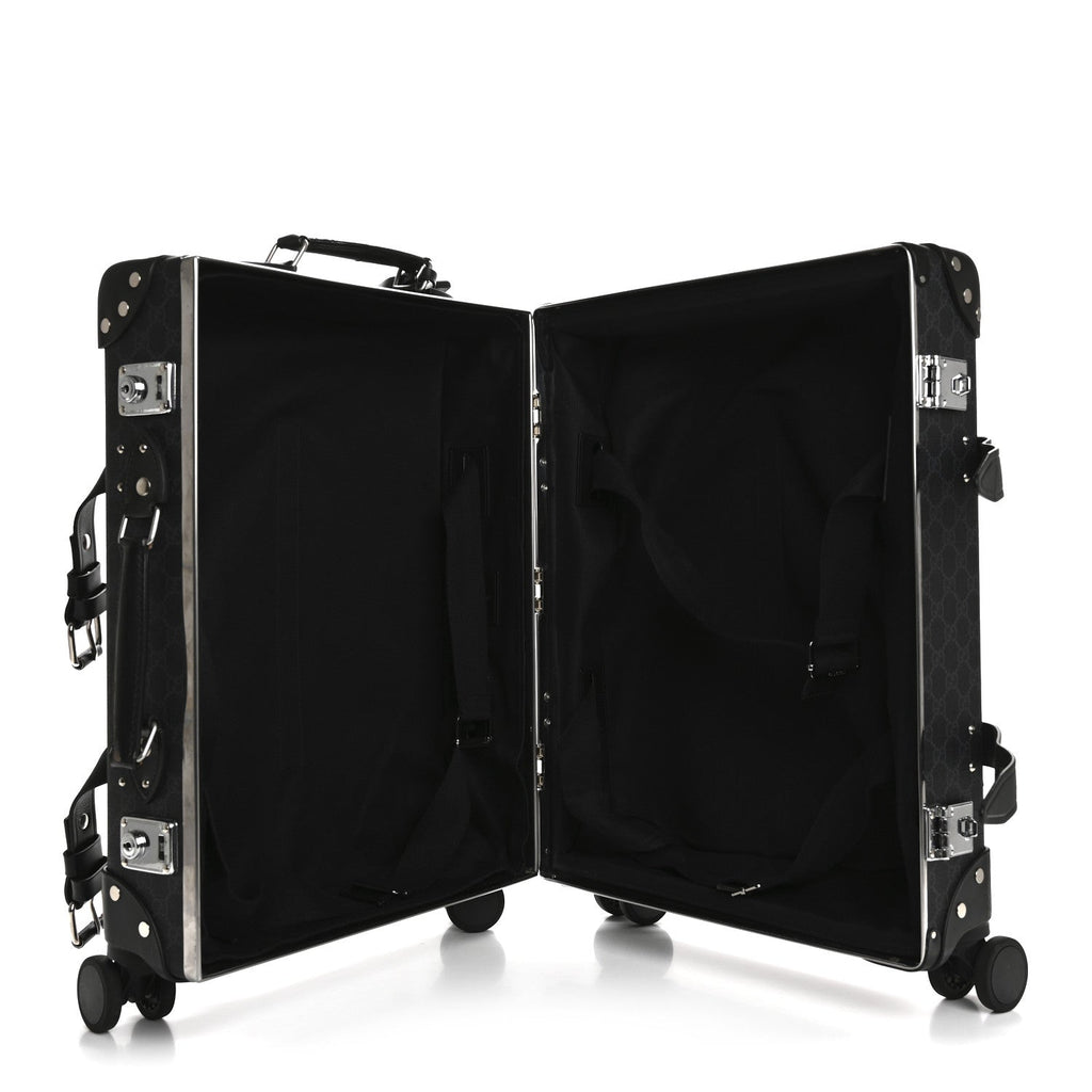 GG Supreme Monogram Globe-Trotter Carry-On Black