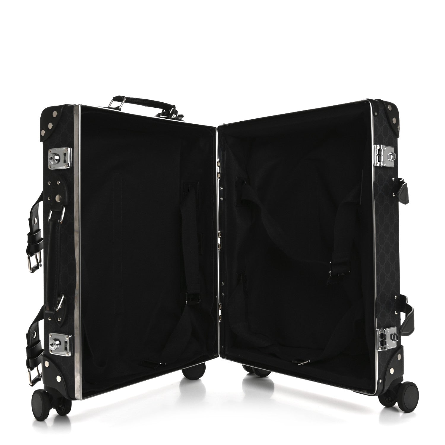GG Supreme Monogram Globe-Trotter Carry-On Black