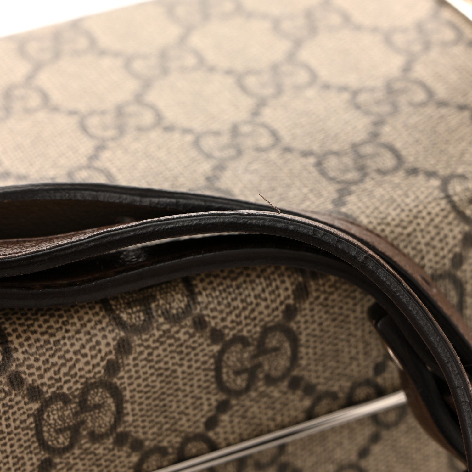 GG Supreme Monogram Globe-Trotter Beauty Case Brown